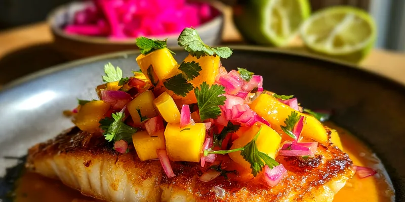 Crispy Fish with Mango