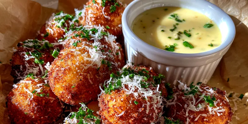 Crispy Garlic Cheese Balls