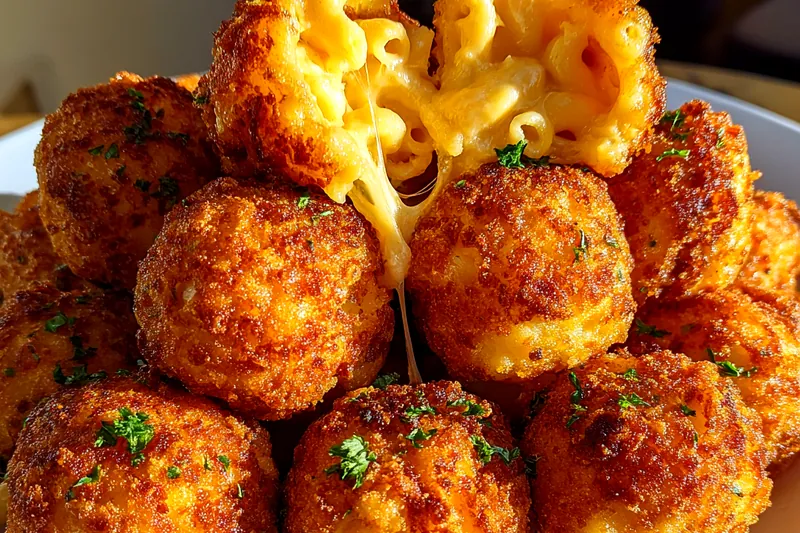Fresh ingredients for Crispy Macaroni Cheese Balls