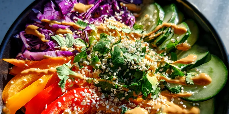 Crispy Rice Vegetable Salad