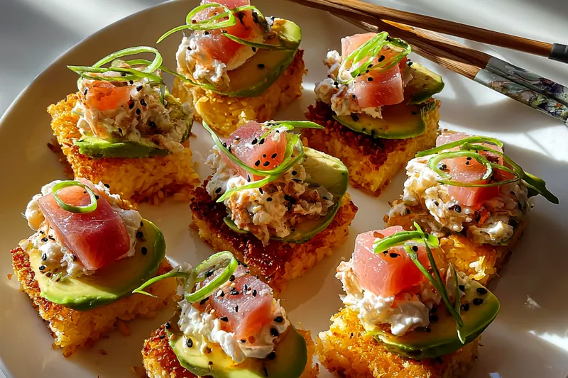 Fresh ingredients for Crispy Salmon Bites with Avocado