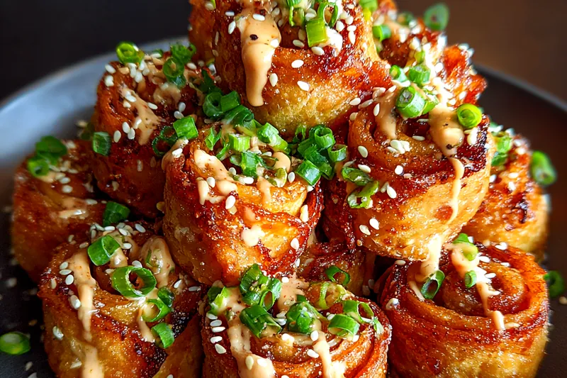 Fresh ingredients for Crispy Savory Egg Rolls