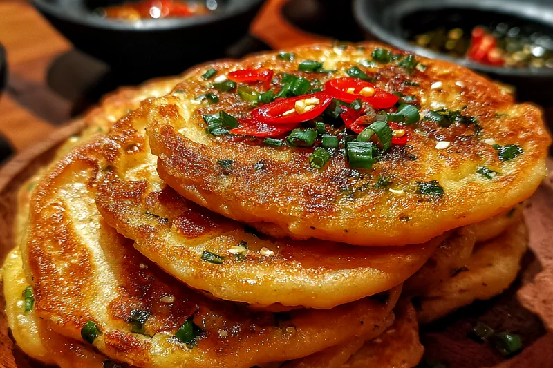 Fresh ingredients for Crispy Scallion Pancakes Delight