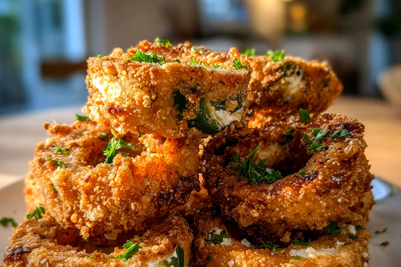 Cooking process for Crispy Stuffed Jalapeño Snacks