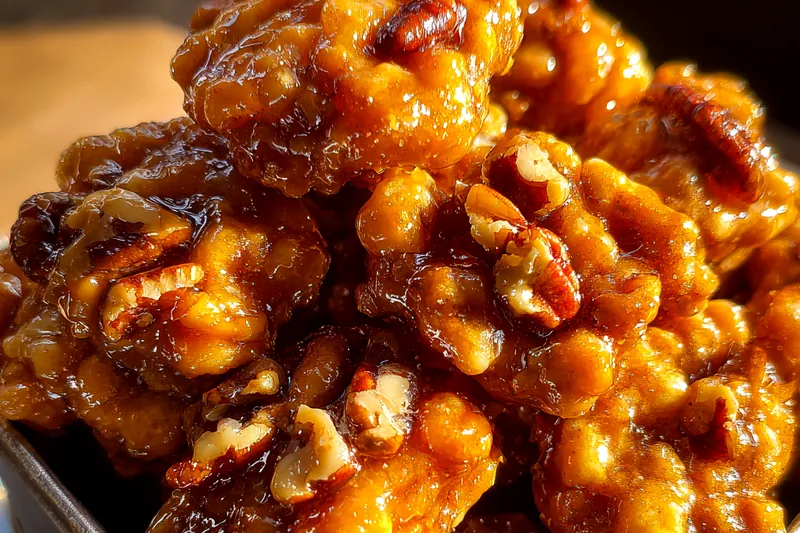 Fresh ingredients for Crunchy Glazed Pecan Bites