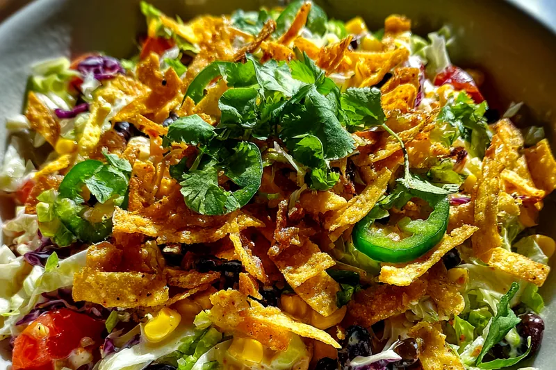 Fresh ingredients for Crunchy Tex-Mex Salad