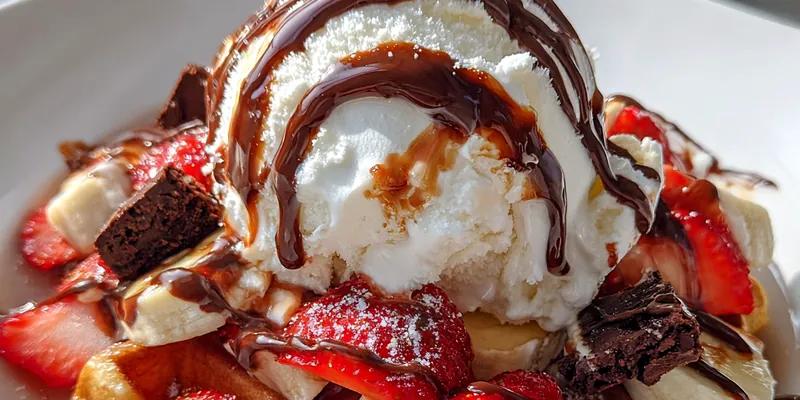 Decadent Chocolate Fruit Waffle