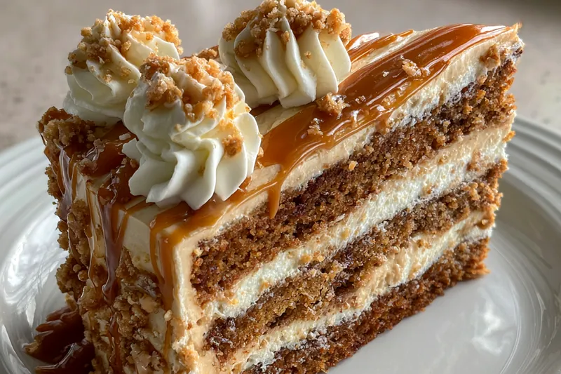 A vibrant display of fresh ingredients including butter, sugar, coffee, and flour ready for baking a Decadent Coffee Caramel Cake.