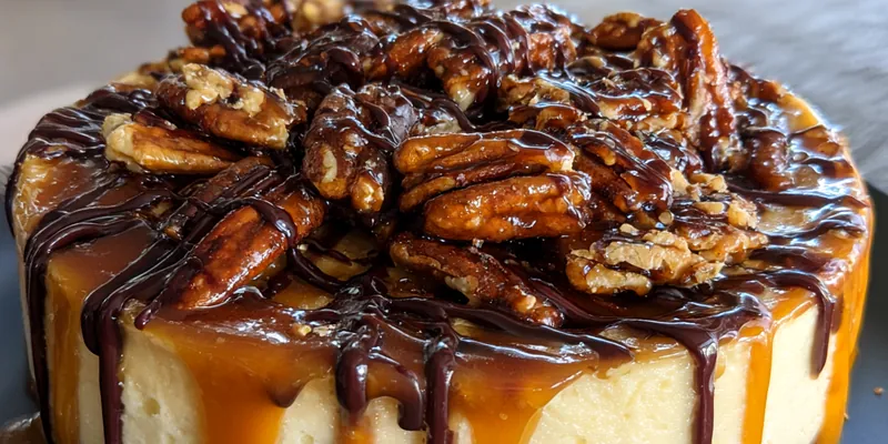 Decadent Pecan Caramel Cheesecake