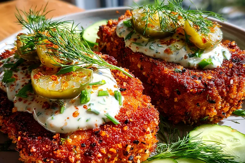 Fresh ingredients for Dill Pickle Chicken Delight