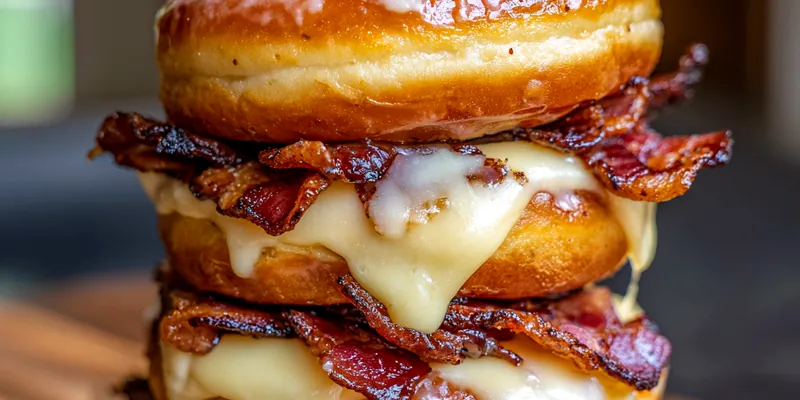 Decadent Donut Cheese Stack