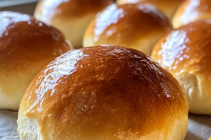 Baking process of Easy Homemade Gluten-Free Rolls with golden brown tops