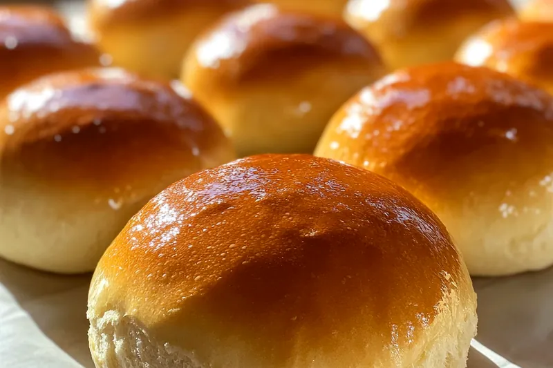 Fresh ingredients for Easy Homemade Gluten-Free Rolls displayed on a wooden table