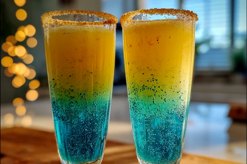 Cooking process for Festive Blue Pineapple Mimosa