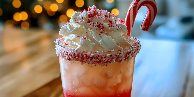 Festive Candy Cane Cocktail