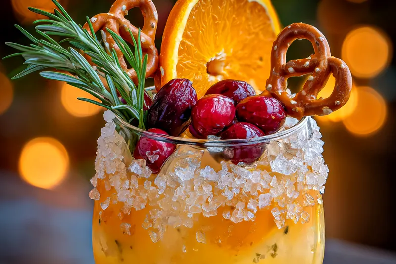 Cooking process for Festive Cranberry Citrus Cocktail