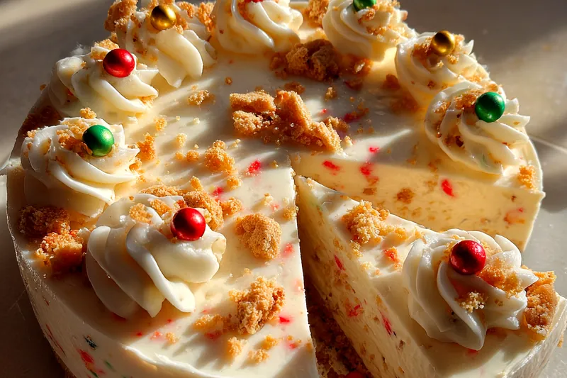 Cooking process for Festive Holiday Cheesecake