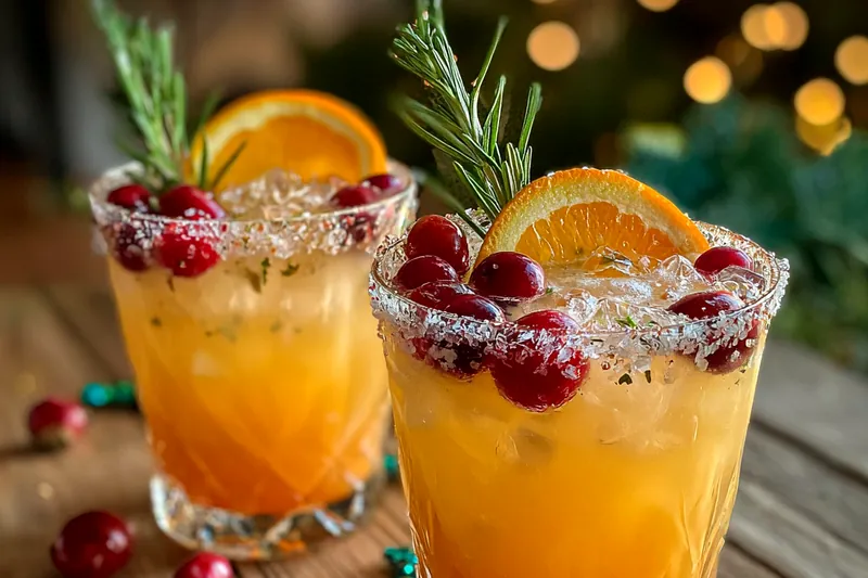 A step-by-step visual guide showing the process of making Festive Holiday Punch, highlighting the vibrant colors.