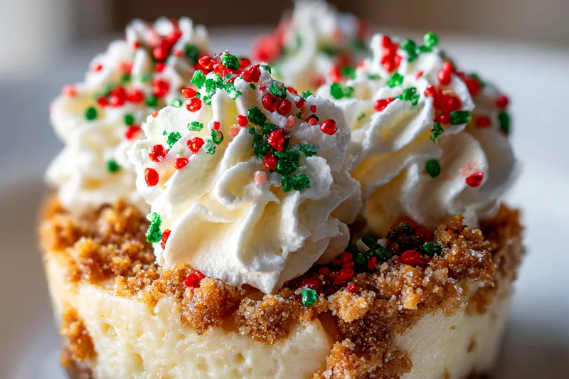 An image showing the process of baking Festive Mini Cheesecakes in the oven.