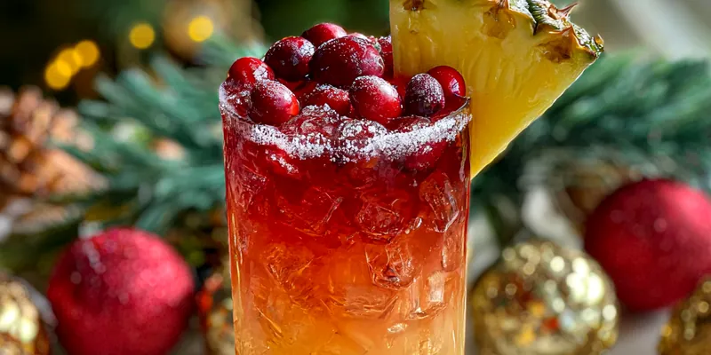 Festive Pineapple Cranberry Beverage