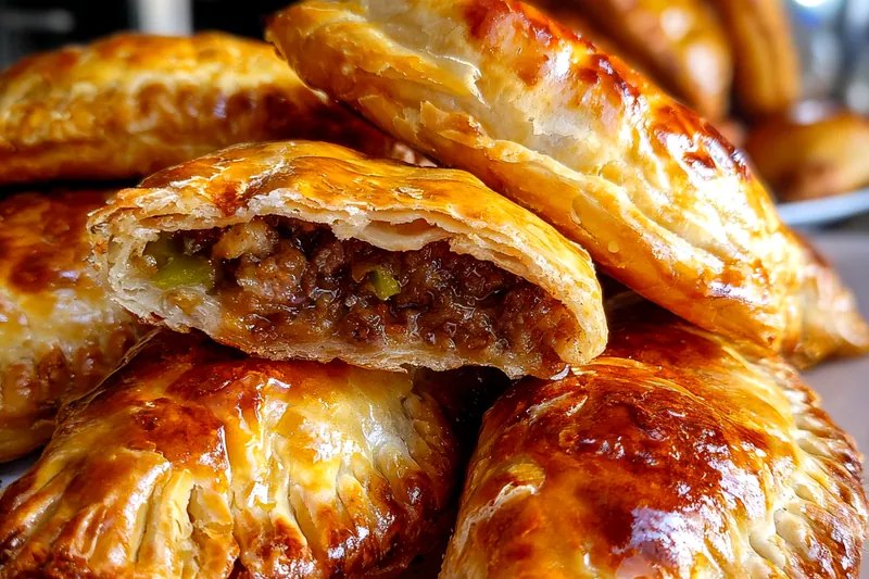 Cooking process for Flaky Beef Turnovers