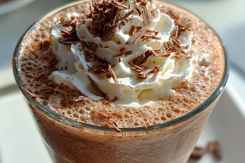 Cooking process for Frozen Chocolate Delight Beverage