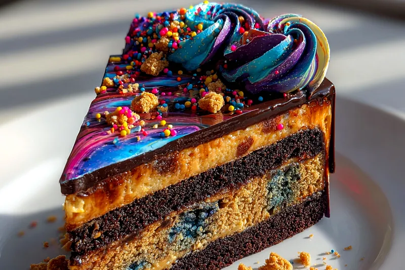 Cooking process for Galactic Cookie Dough Cake