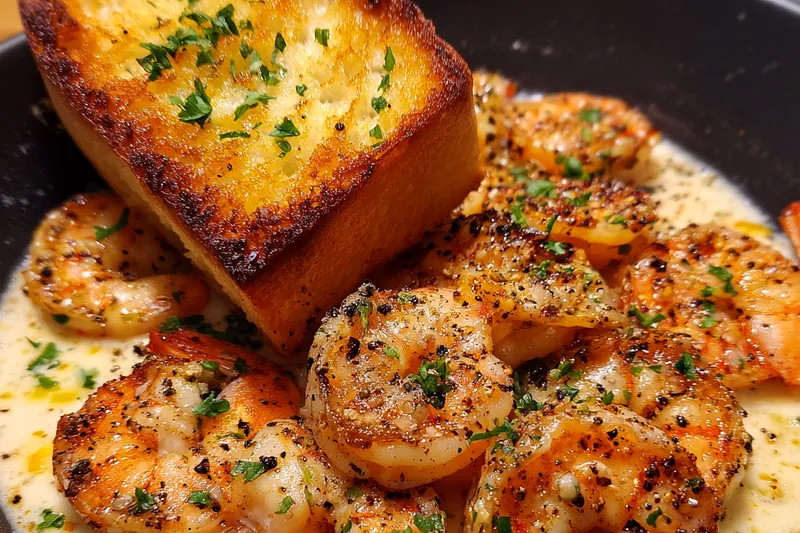 Fresh ingredients for Garlic Butter Shrimp Bowl