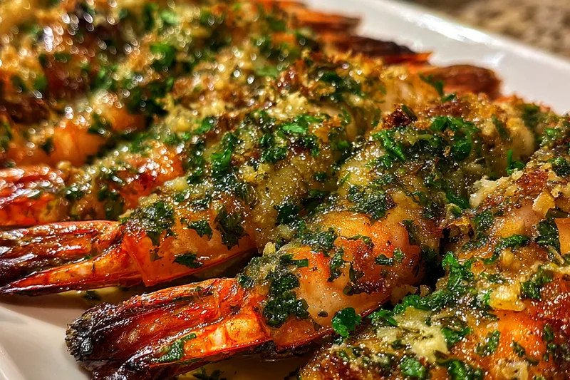 Cooking process for Garlic Herb Roasted Shrimp