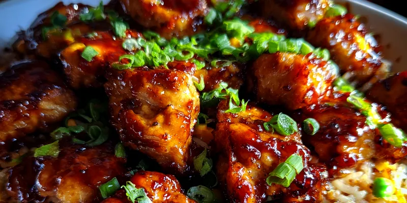 Glazed Chicken Rice Delight