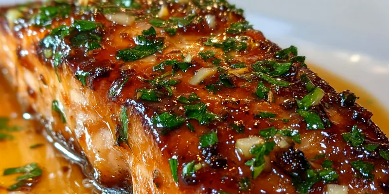 Glazed Herb Crusted Salmon