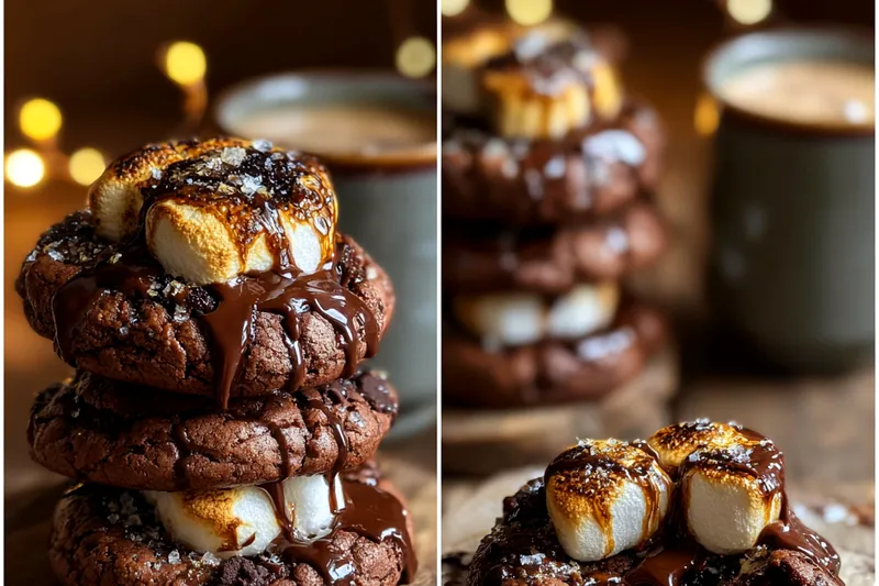 Fresh ingredients for Gooey Chocolate Marshmallow Cookies