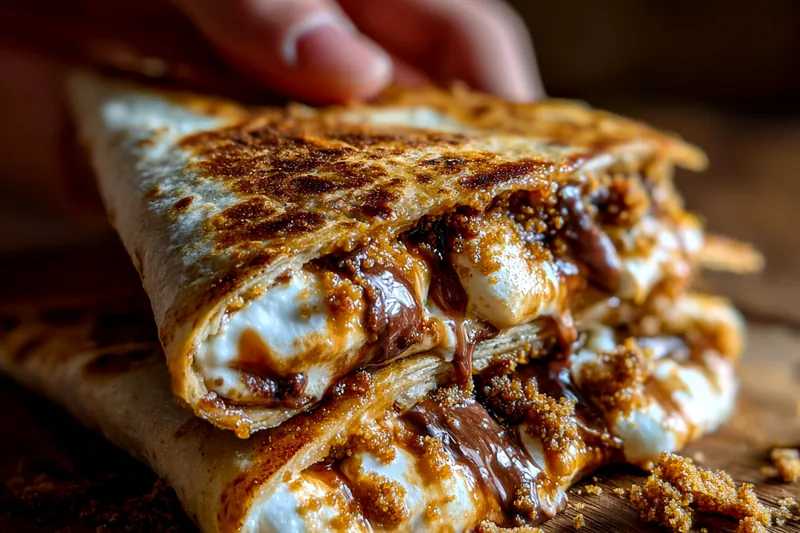 Fresh ingredients for Gooey Chocolate Marshmallow Wrap