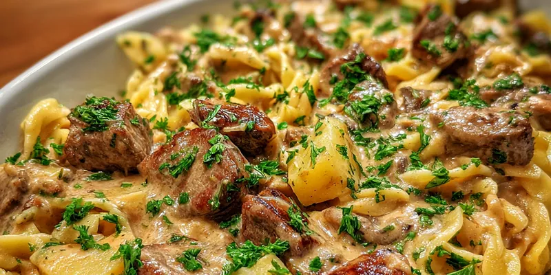 Creamy Beef Stroganoff Delight