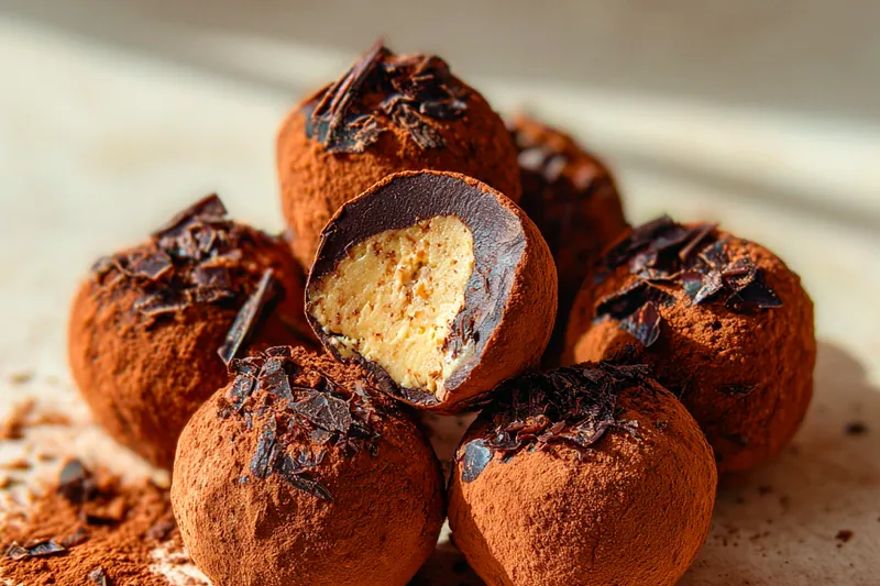 Fresh ingredients for Gourmet Chocolate Truffles