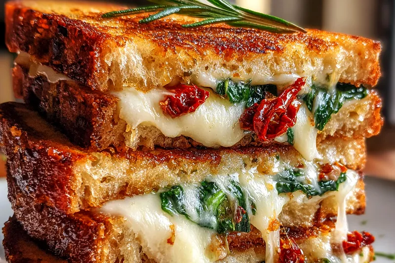 Cooking process for Gourmet Grilled Cheese Delight