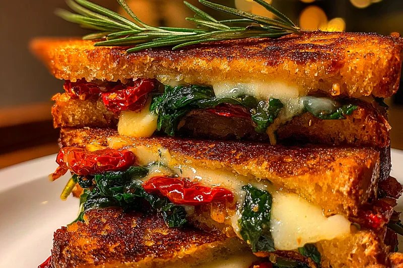 Fresh ingredients for Gourmet Grilled Cheese Delight