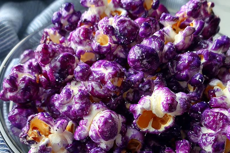 Cooking process for Grape Flavored Popcorn Delight