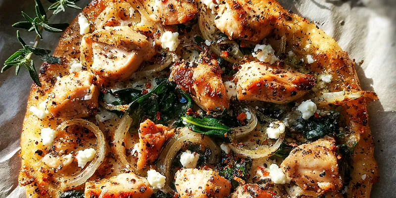 Greek Chicken Flatbread