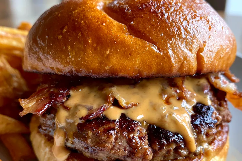 Fresh ingredients for Grilled Bacon Burger Delight