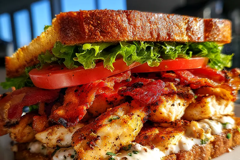 Fresh ingredients for Grilled Chicken Club Sandwich