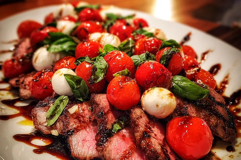 Fresh ingredients for Grilled Steak Caprese