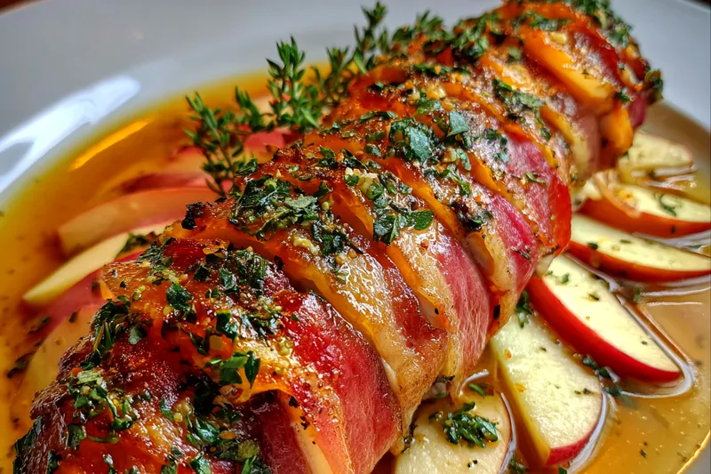 A vibrant display of fresh herbs, chicken breasts, and seasonings arranged for Herb-Infused Chicken Delight.