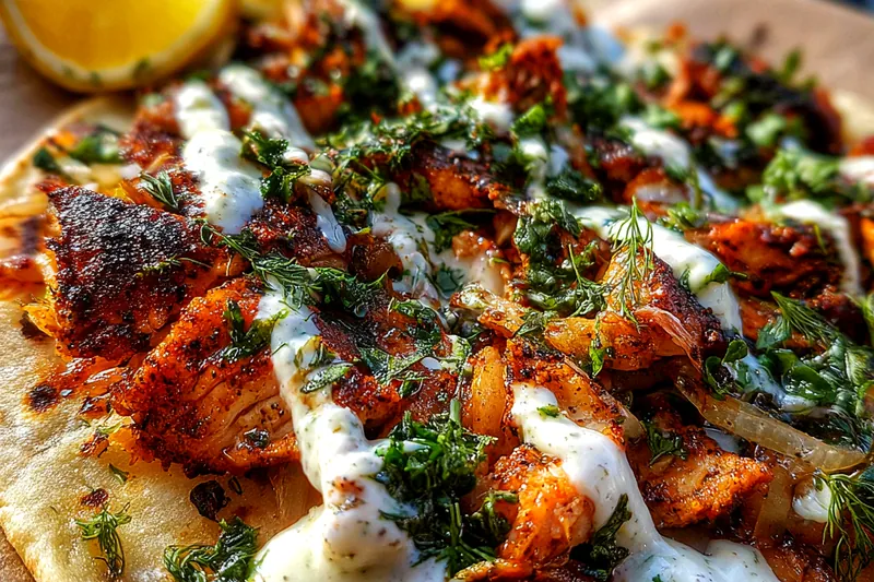 Fresh ingredients for Herbed Grilled Chicken Wrap