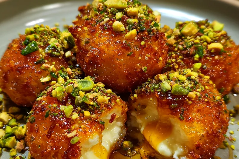 Fresh ingredients for Honey Pistachio Ricotta Bites