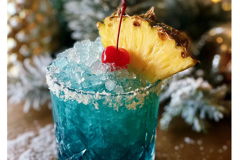 The process of simmering the Chill Winter Cocktail Delight on the stove, showcasing spices and vibrant colors.