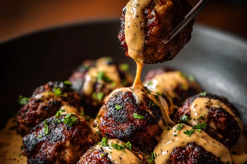 Cooking process for Korean Style Meatballs with Sauce