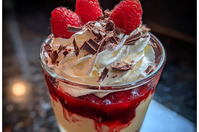 Fresh ingredients for Layered Raspberry Delight