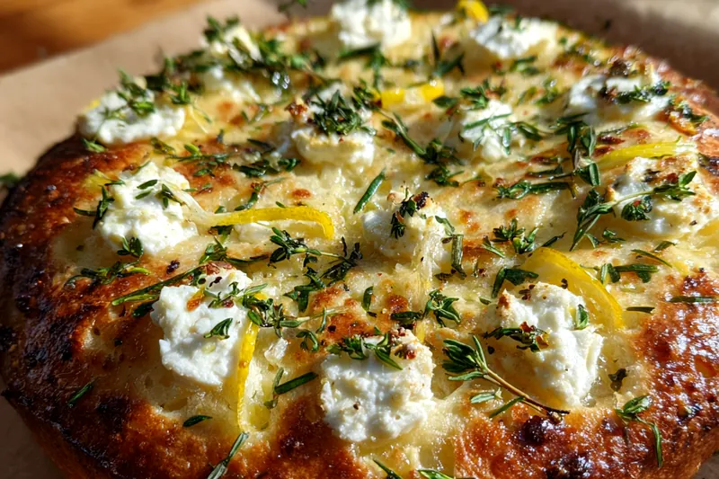 Cooking process for Lemon Herb Cheese Pizza