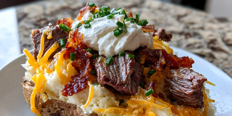 Savory Steak-Stuffed Potato
